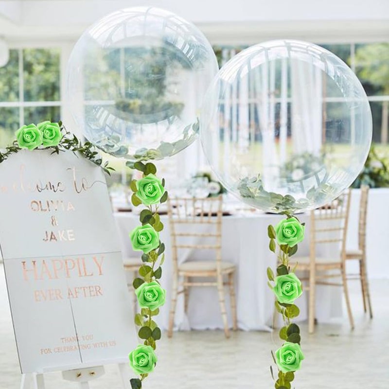 INSUNSIX Artificial Roses 200PCS Foam Roses 1.97in Rose Flower Heads Craft Flowers for DIY Wedding Party Home Decoration(Light Green) - Image 5