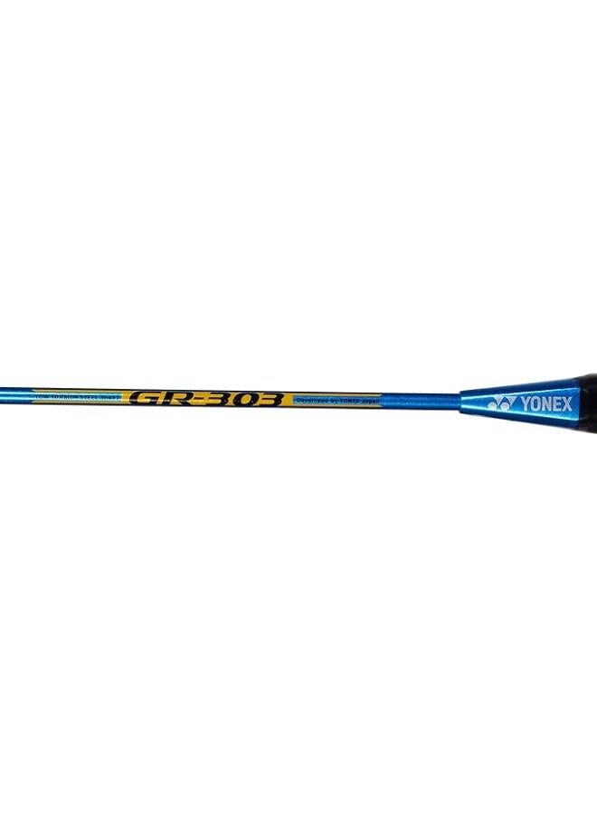 يونيكس مضرب تنس الريشة Yonex GR 303 المصنوع من مزيج الألومنيوم مع غطاء كامل، طقم من قطعتين (أزرق/أزرق) - Image 4