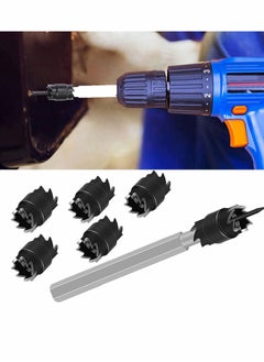 Excefore Rotary Spot Weld Cutter Set Double Sided 13 Pcs HSS Remover Drill Bits Hex Sheet Metal Hole Kit with 2 Replacement Blades for Power Welding  - Image 2