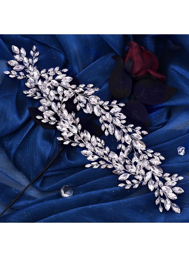 ZHENM Rhinestone Wedding Headband,Bridal Headpiece for Wedding,Party Hair Accessories for Women - Image 4