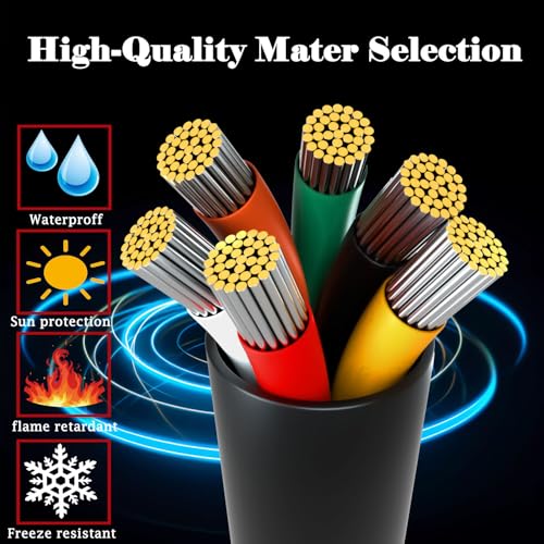 striveday 22 Gauge Wire, 6-Conductor Electrical Wire. 22 AWG Stranded Flexible PVC Tinned Copper 22/6 Cord Extension Cable is Used for LED Lamp Lighting, Automotive, Speaker, Audio, Power, etc. (33FT - 10M). - Image 2