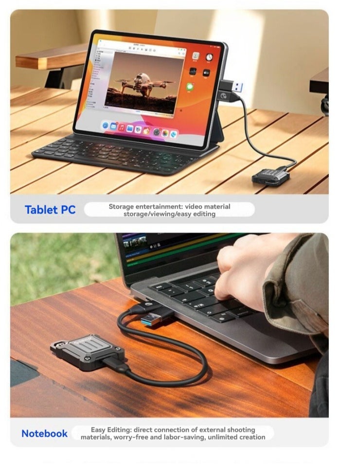 Mini M.2 NVMe 2230 SSD Enclosure – 10Gbps, 2TB Support, ProRes 4K Video Recording, Plug & Play