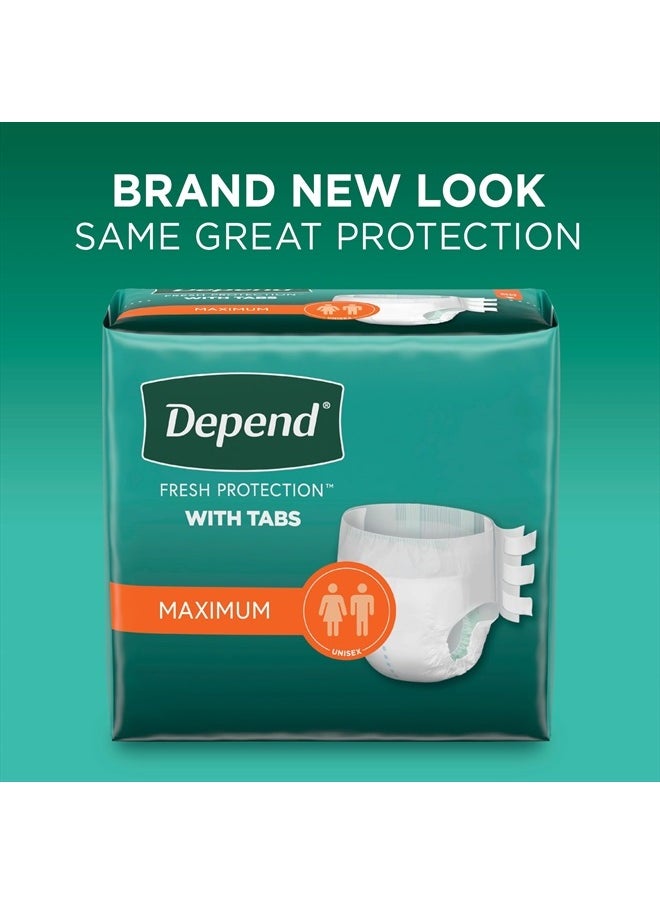 Depend - Incontinence Protection with Tabs, Unisex, Large (35–49" Waist, over 170 lbs), Maximum Absorbency, 48 Count (3 Packs of 16) - Image 1