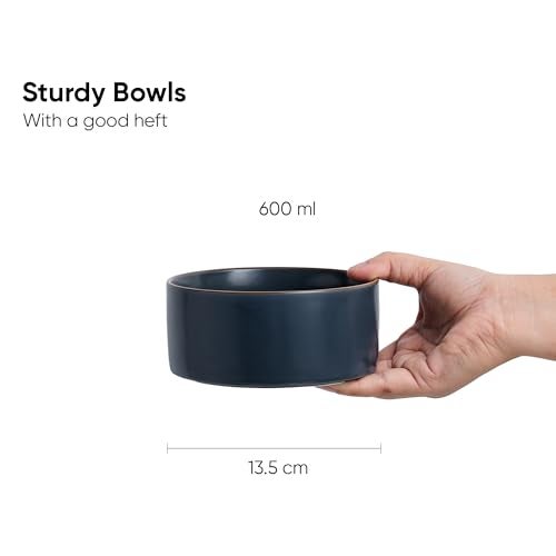 Shay Ceramic Cereal Bowl Set, 15cm, 2 Pieces, Grey | Matte Finish | Ceramic Serving Bowls | Ceramic Bowl (Japandi Cereal Bowl Set of 2 - Grey) - Image 3