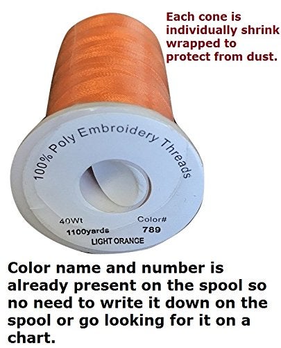 ThreadNanny Premium 100 Cones (1100 Yards Each) of Polyester Machine Embroidery Threads Compatible with Brother Babylock Janome Singer Pfaff Husqvarna Bernina Machines - Image 5