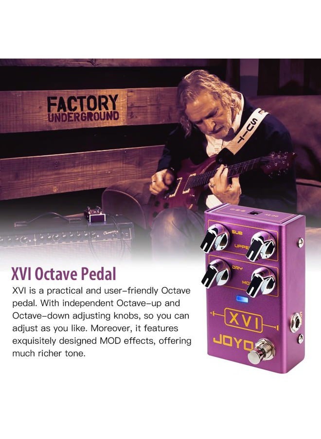 JOYO Octave Effect Pedal R Series with MOD Effects and Independent Octave Adjusting for Electric Guitar (XVI R-13) - Image 2