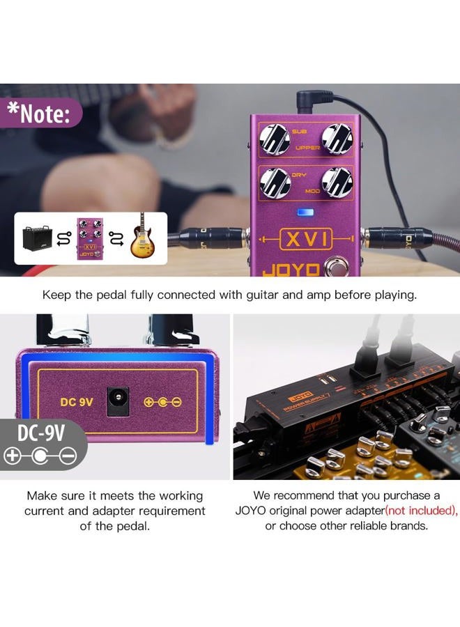 JOYO Octave Effect Pedal R Series with MOD Effects and Independent Octave Adjusting for Electric Guitar (XVI R-13) - Image 4