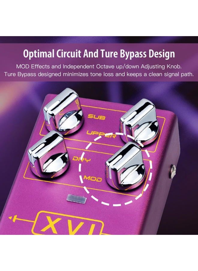 JOYO Octave Effect Pedal R Series with MOD Effects and Independent Octave Adjusting for Electric Guitar (XVI R-13) - Image 3