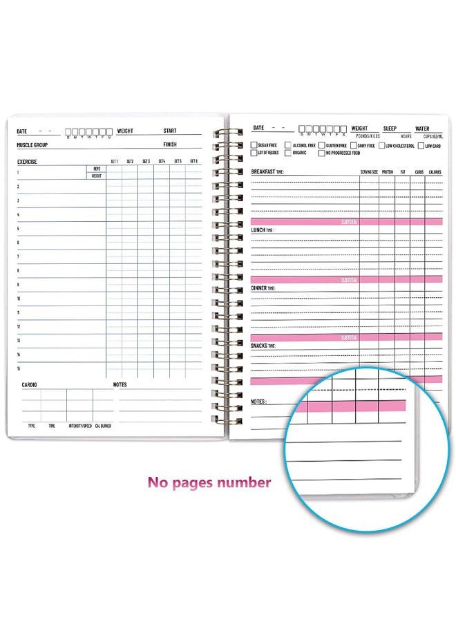 ceiba tree Food and Fitness Journal Diary Workout Wellness Log Notebook Planner Weight Loss Diet Meal Exercise Training Health Tracker 6.1" x 8.5" - Image 5