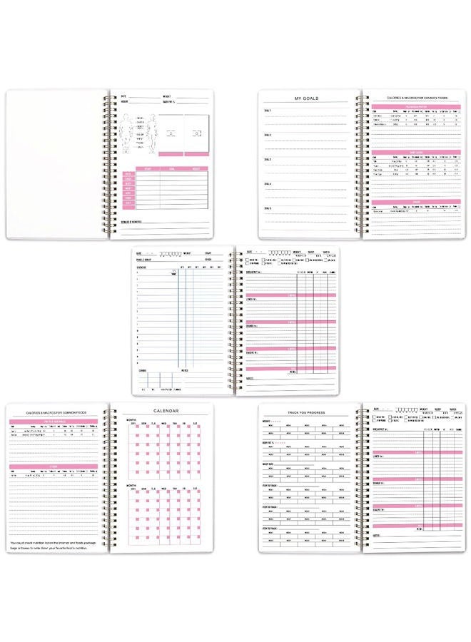 ceiba tree Food and Fitness Journal Diary Workout Wellness Log Notebook Planner Weight Loss Diet Meal Exercise Training Health Tracker 6.1" x 8.5" - Image 3