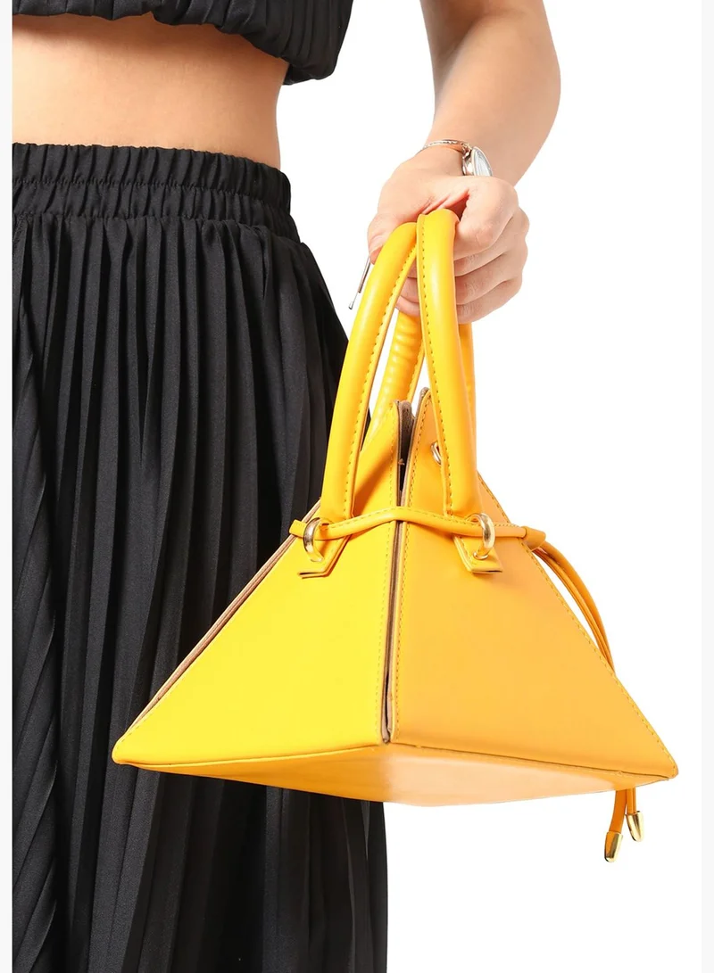 Haute Sauce Solid Sling Bag with Tie up detail