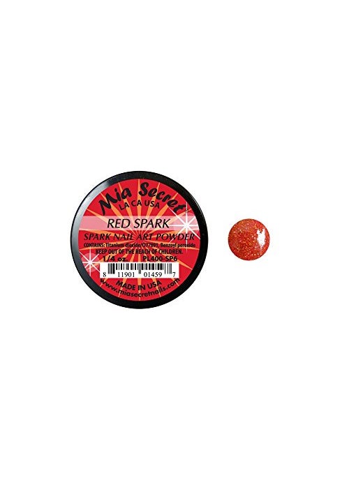 MIA SECRET Mia Secret Professional Spark Collection Acrylic Powder 1/4 oz (Pick Your Color) (Red Spark) 