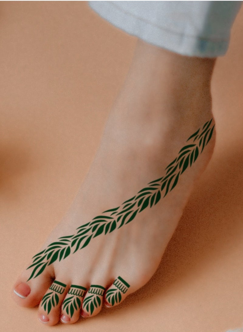 AROAQ Henna Tattoo Stencils,  Indian Temporary Tattoo Templates, Multi-purpose Removable Tattoo Stickers, Durable Body Art Stencil For Women Girls And Kids, ( S3470, 1Pc ) - Image 4