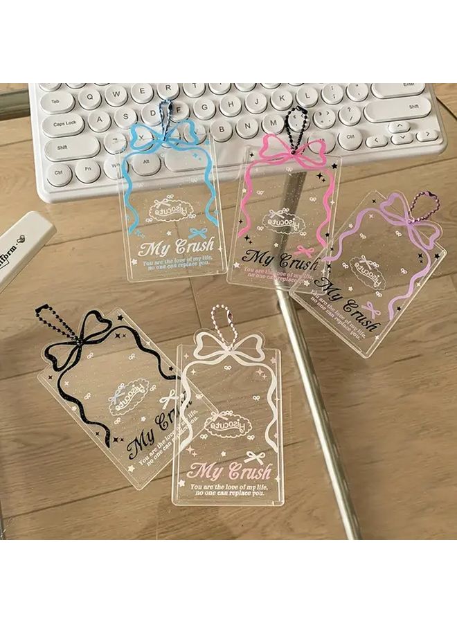 My Crush Design EVA Card Holder With Keychain 1 Piece 3 Inch Black Backpack Pendant Accessory - Image 5