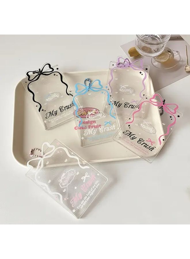 My Crush Design EVA Card Holder With Keychain 1 Piece 3 Inch Black Backpack Pendant Accessory - Image 1
