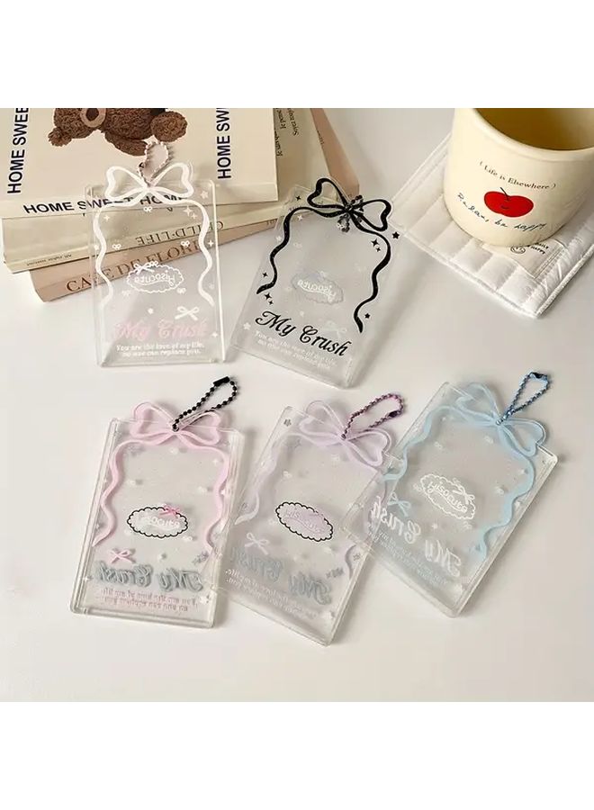 My Crush Design EVA Card Holder With Keychain 1 Piece 3 Inch Black Backpack Pendant Accessory - Image 3