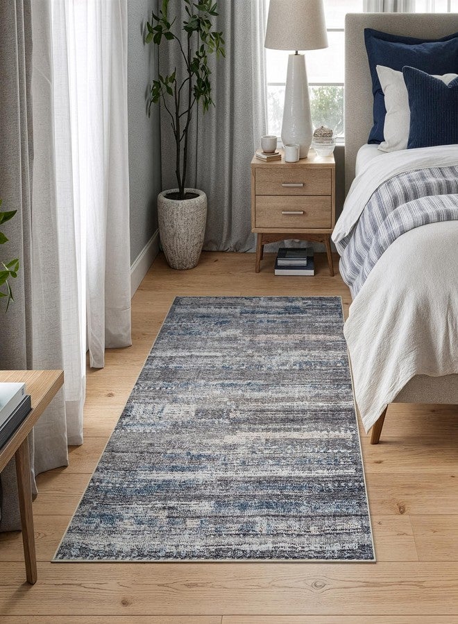 Bloom Rugs Washable Non-Slip 3' x 5' Rug - Gray/Blue/Blush Modern Abstract Area Rug for Living Room, Bedroom, Dining Room, and Kitchen - Exact Size: 3' x 5' - Image 3
