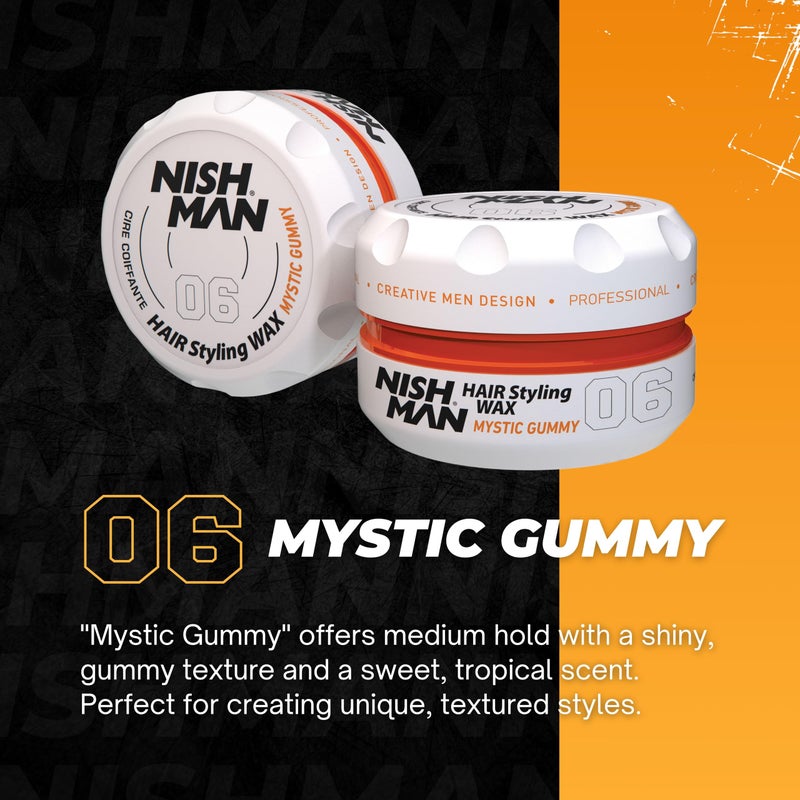 Nishman Hair Styling Gel Wax Mystic Gummy 06 - Image 2