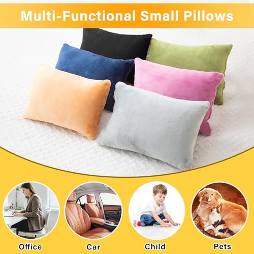 1 MIDDLE ONE 2 Pack Small Pillow, Memory Foam Mini Pillow 11 X 7 Inches for Travel, Sleeping, Nap and Neck, Knee, Lumbar Support, Tiny Cushion for Pet, Dogs (Black) - Image 5