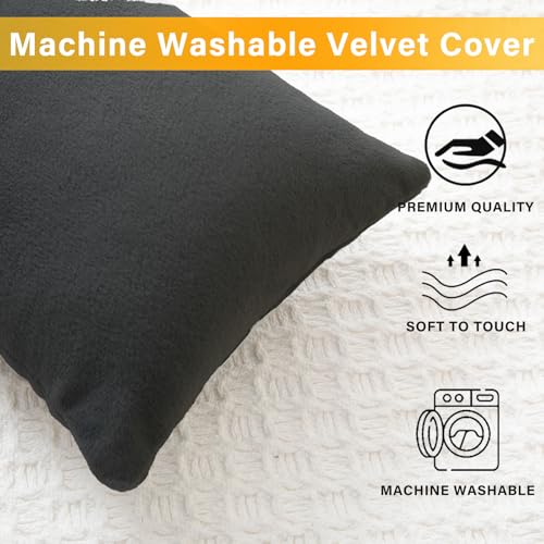1 MIDDLE ONE 2 Pack Small Pillow, Memory Foam Mini Pillow 11 X 7 Inches for Travel, Sleeping, Nap and Neck, Knee, Lumbar Support, Tiny Cushion for Pet, Dogs (Black) - Image 4