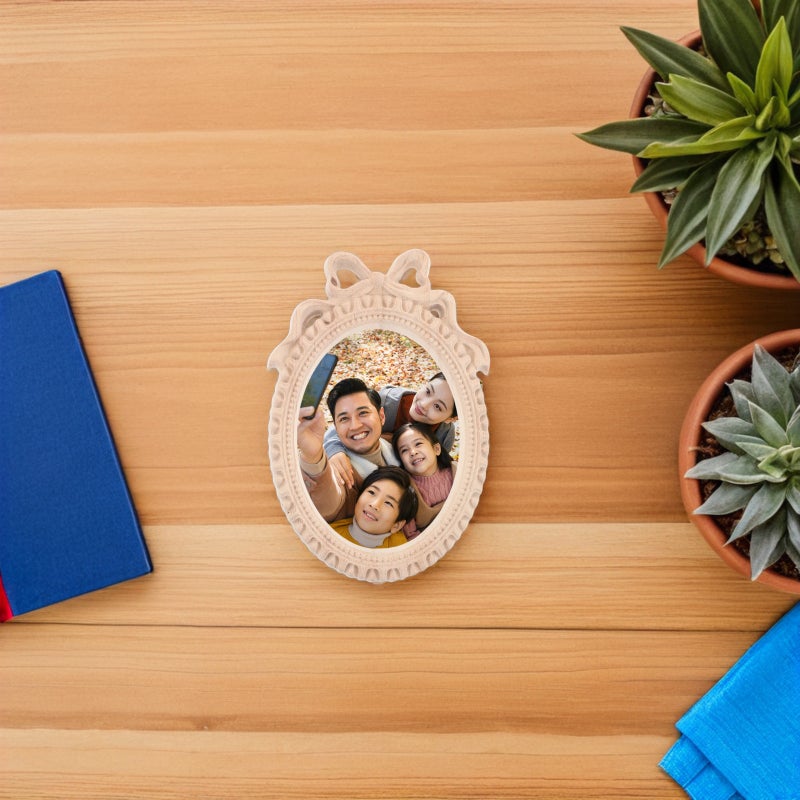 Vintage Wood Carved Picture Frame With Intricate Sculptural Design - Rustic Retro Photo Frame For Desktop Display Family Photos - Artwork Display - Image 2