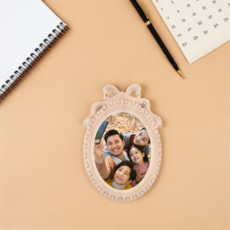 Vintage Wood Carved Picture Frame With Intricate Sculptural Design - Rustic Retro Photo Frame For Desktop Display Family Photos - Artwork Display - Image 3