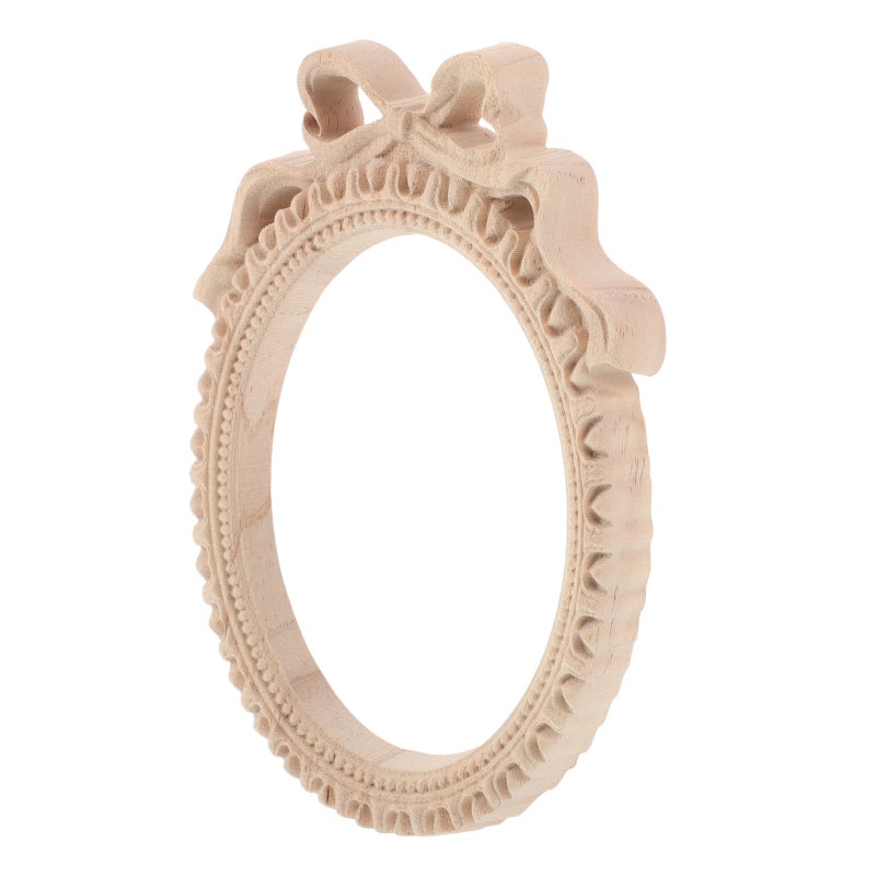 Vintage Wood Carved Picture Frame With Intricate Sculptural Design - Rustic Retro Photo Frame For Desktop Display Family Photos - Artwork Display - Image 1