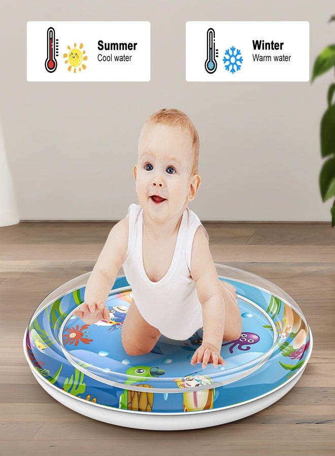 Baoyemes Inflatable Cat Dog Baby Water Mat Toy, [Newly Upgraded, 2 Layers Thickened] Premium Anti-Scratch Leak Proof Mat, with Floating Fish for Indoor Kitten Cats & Kids to Swatting Exercise Hunting (Dolphin) - Image 4
