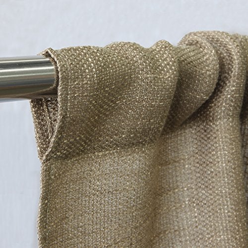 Valea Home Burlap Natural Tan Valance Rod Pocket Window Curtain Valance Rustic Home Décor 56 by 14 Inches - Image 3