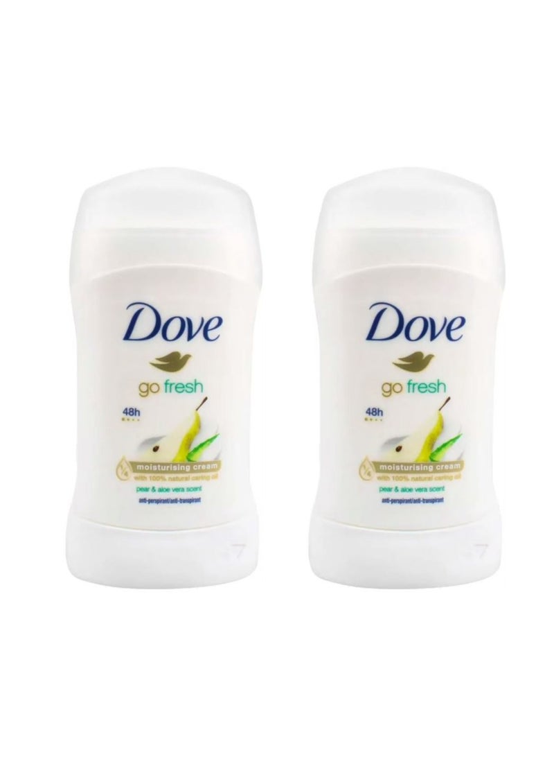 دوف عبوتين من دوف ستيك مزيل عرق كمثرى 40 مل - Image 1