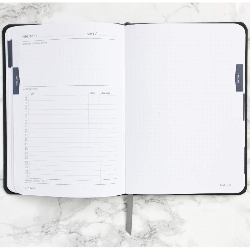 Two Tumbleweeds Hatch Idea Notebook - Idea Journal, Brainstorming Notebook & Project Planner for Entrepreneurs, Project Management, & Business Owners - Slate Gray - 160 Pages, 5.75 x 8.25” - Image 5