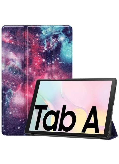Case Cover For Samsung Galaxy Tab A7 2020 T500 Colored Drawing Pattern Horizontal Flip Leather Case with Three-folding Holder & Sleep / Wake-up Function Milky Way Nebula