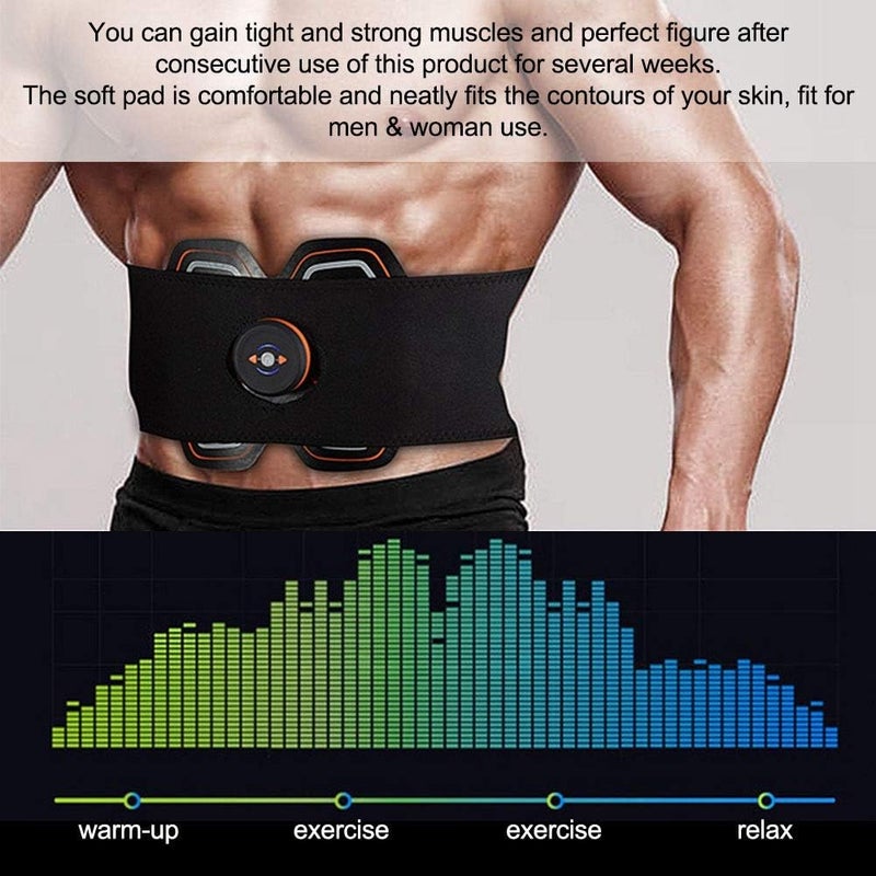 klarako EMS muscle stimulator abdominal trainer, intelligent abdominal muscle EMS stimulator massager fitness training hip belt for women men - Image 2