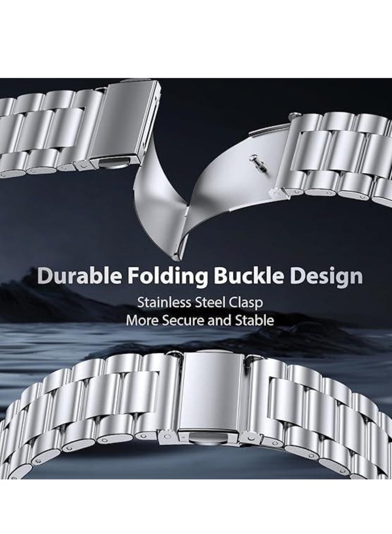 JAJEEK Stainless Steel Band for Samsung Galaxy Watch Ultra 47mm (2024 Model) | Solid Metal No-Gap Replacement Strap | Adjustable Business Wristband for Men & Women | Premium, Durable, Stylish & Easy to Install Metal Watch Band | Sleek Professional Design - Image 2