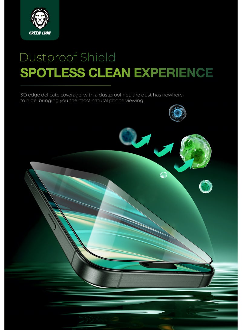 GREEN LION iPhone 16 Pro Max Diego Pet HD Screen Protector / Bubble Free / Highly Responsive / Crystal Clear / Anti Fingerprint / Grease Resistance / Anti Scratch - Clear - Image 4