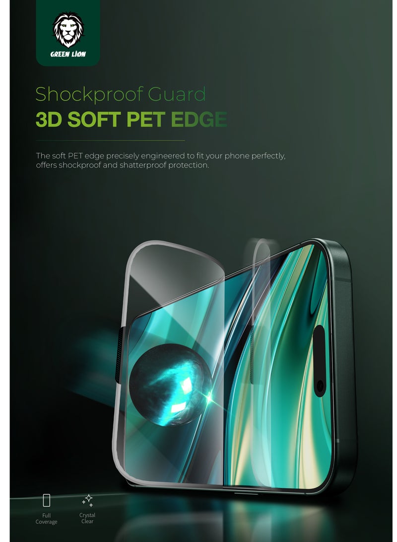 GREEN LION iPhone 16 Pro Max Diego Pet HD Screen Protector / Bubble Free / Highly Responsive / Crystal Clear / Anti Fingerprint / Grease Resistance / Anti Scratch - Clear - Image 5