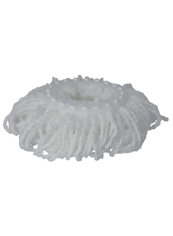 HoneyBee Round Replacement Cleaning Microfiber Mop Head White 16 cm 150D.288F