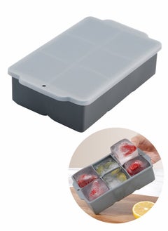 HieerBus Large Ice Cube Tray with Lid, Stackable Big Silicone Square Ice Cube Mold for Frozen Treats, Easy Release BPA Free  - Image 1