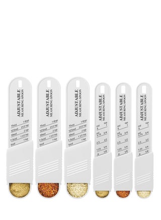 Adjustable Measuring Spoon Set, 6 Pcs Baking Cooking Measuring Spoon Set, Chef Measuring Spoon, Metering Spoon for Kitchen Dry Liquid Ingredients Powder, 2 Sizes (White) - pzsku/ZCCCE675C0F911A4860A2Z/45/_/1695636336/565e54ac-ce2f-4ddd-abd1-09fdac982f3b