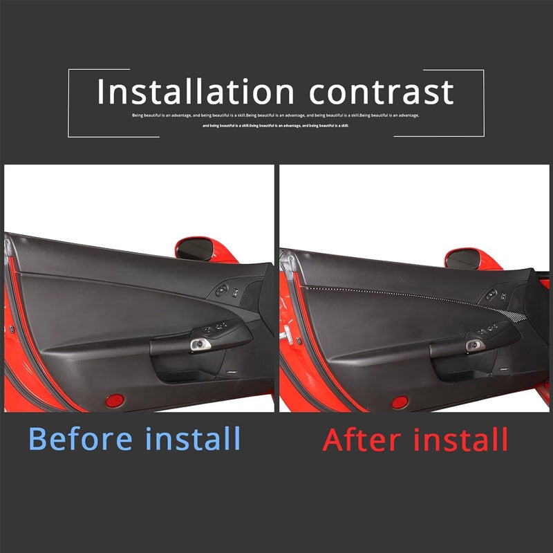 PIUGILH Real Carbon Fiber Door Panel Cover Trim for Corvette C6 Z06 ZR1 (2005-2013) - 3PCS - Image 5