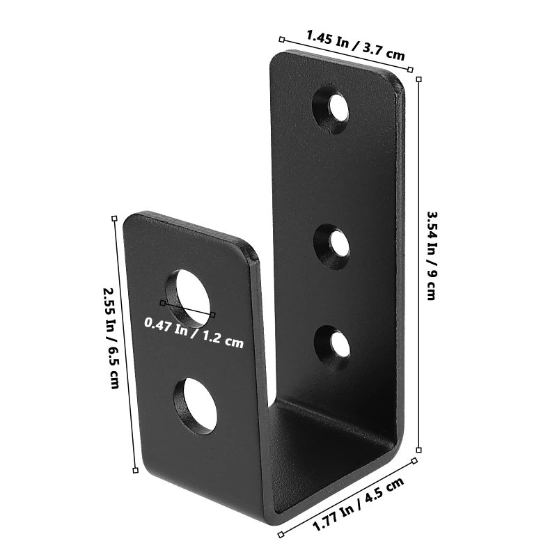 Muklei 8 Pack Door Barricade Brackets Open Bar Holder U Bracket With Screws And Anchors Heavy Duty Security Holder Bracket Stopper Tool Hanger For Barn Shed Garage Doors Fits 2X4 Boards - Image 2