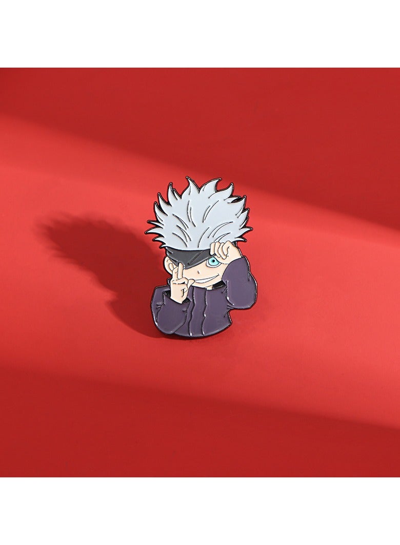Jujutsu Kaisen Itadori Yuji Satoru Gojo Badges Brooches Pins Anime Cartoon Figure Enamel Pin - Image 4