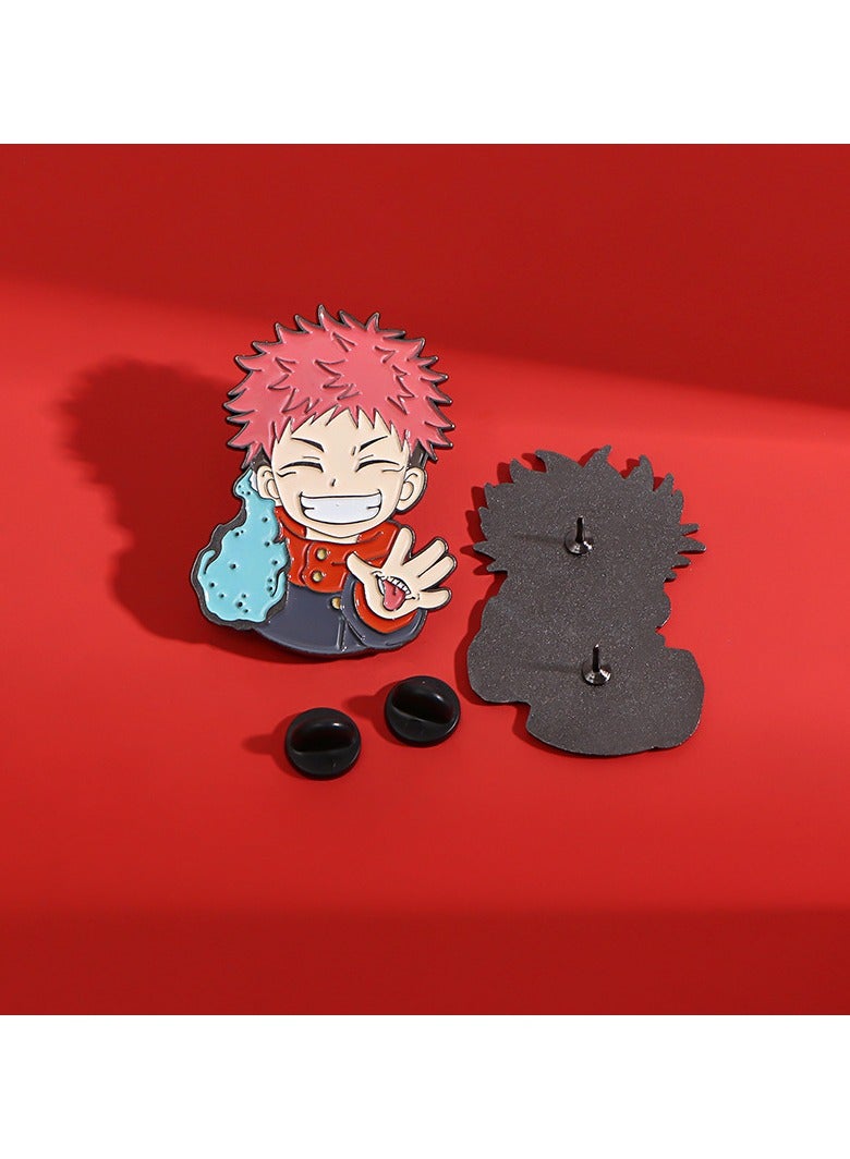 Jujutsu Kaisen Itadori Yuji Satoru Gojo Badges Brooches Pins Anime Cartoon Figure Enamel Pin - Image 3
