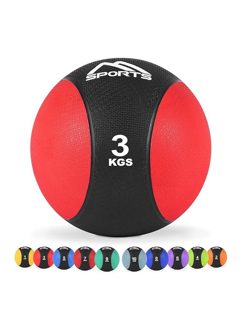 Sports MSPORTS Premium Medical Ball 1-10 kg | Professional Studio Quality | For Gym, Fitness Training, Body Building, Physical Therapy, Rehabilitation | Various Colours - Image 1