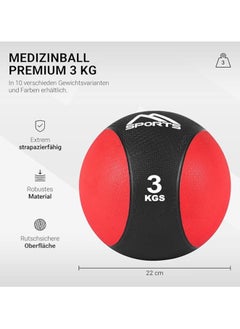 Sports MSPORTS Premium Medical Ball 1-10 kg | Professional Studio Quality | For Gym, Fitness Training, Body Building, Physical Therapy, Rehabilitation | Various Colours  - Image 2