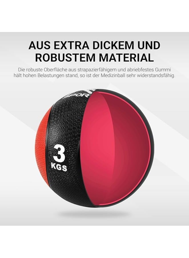 Sports MSPORTS Premium Medical Ball 1-10 kg | Professional Studio Quality | For Gym, Fitness Training, Body Building, Physical Therapy, Rehabilitation | Various Colours - Image 3