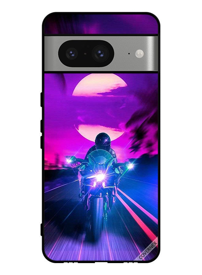 Covernex Protective Case Cover For Google Pixel 8 Man On Bike Wallpaper - Image 1