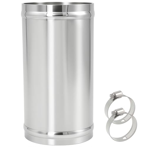 YSIL Intercooler Pipe Air Intake Tube OD 27570mm Length 472120mm Straight Aluminum Universal Hose Joiner Pipe Connector with 2 Clamps - Image 1