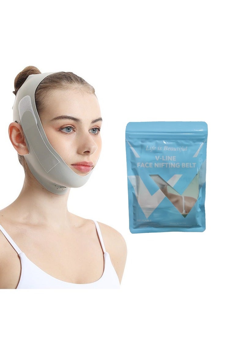 Loquat Double Chin Reducer,V Line Mask Face Lifting Strap,Face Lift Chin Strap Sculpting Tool,Reusable Face Shaper and Lifting Belt,Chin Up Eliminator,Exclusive Formula For Efficient Improvement(Green) - Image 1