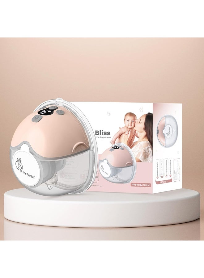 R for Rabbit مضخة الثدي الكهربائية لاكتلا بليس 4 أوضاع تسعة مستويات من الشفط، بطارية قابلة للشحن مناسبة للسفر تصميم نصف دائري ونحيف للغاية لمضخة الحليب للأمهات المرضعات (خوخي)
